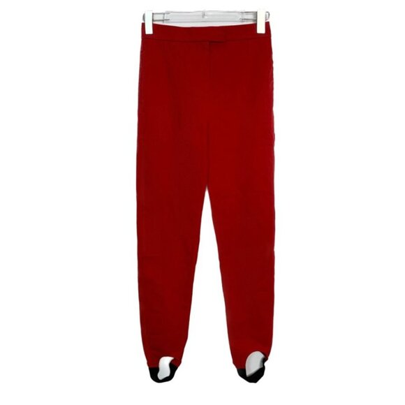 BURBERRY London Red Stirrup Leggings Size 36 Cotton Blend Equestrian Style Pants - Picture 1 of 7